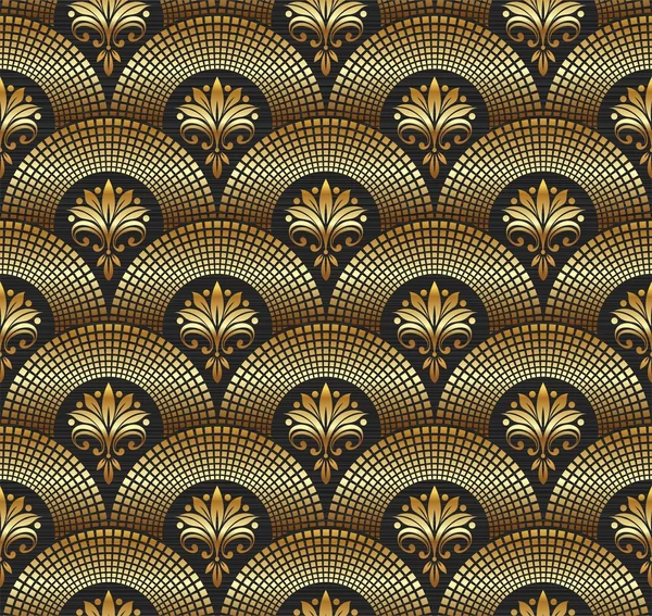 Seamless ornate golden pattern — Stock Vector
