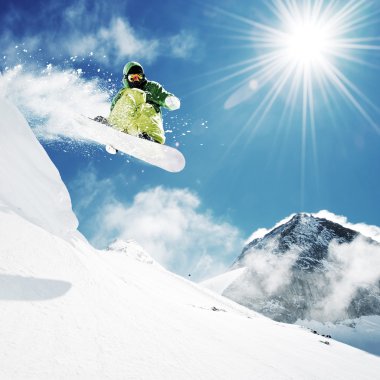jump inhigh Dağları, Snowboarder