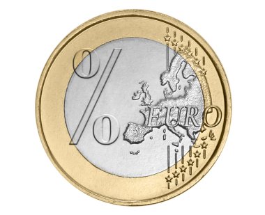 yüzde işareti ile Euro para