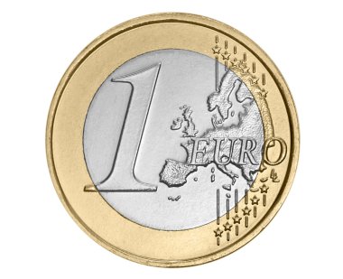 One euro coin clipart