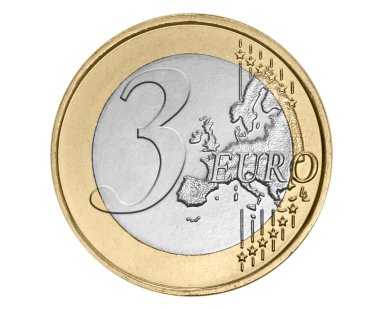 Three euro coin clipart