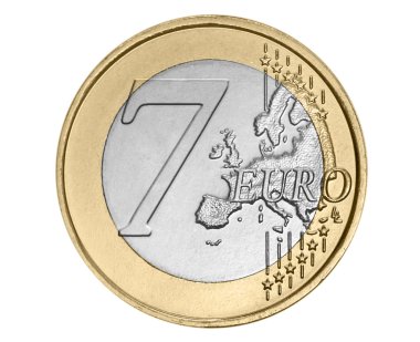 Seven euro coin clipart