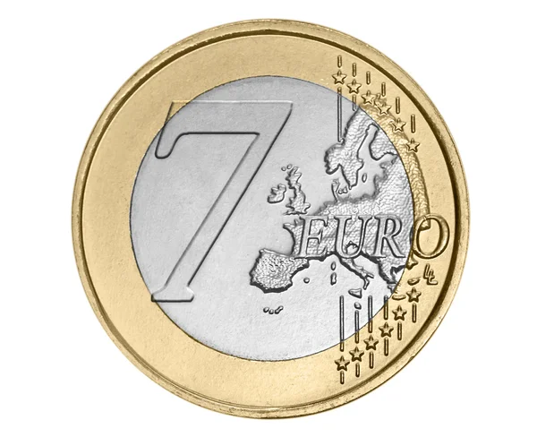 stock image Seven euro coin