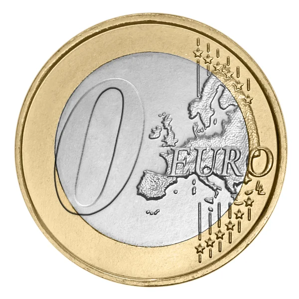 Nul euromunt — Stockfoto