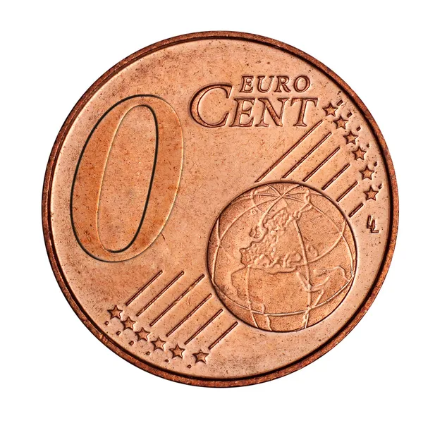 0 euro cent coin — Stock Photo, Image