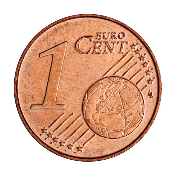 1 유로 동전 로열티 프리 스톡 사진