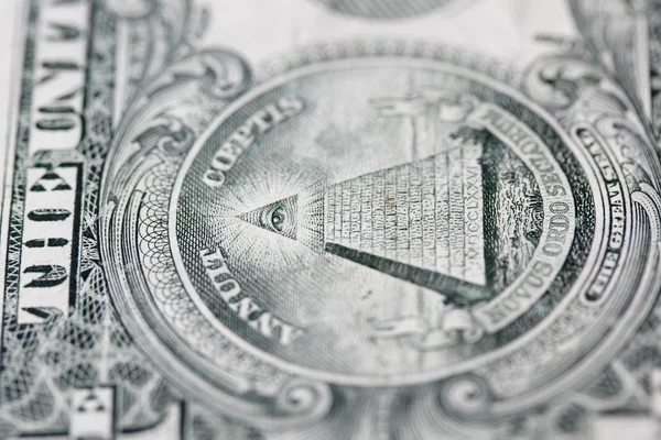 Bir dolarlık banknot makro — Stok fotoğraf