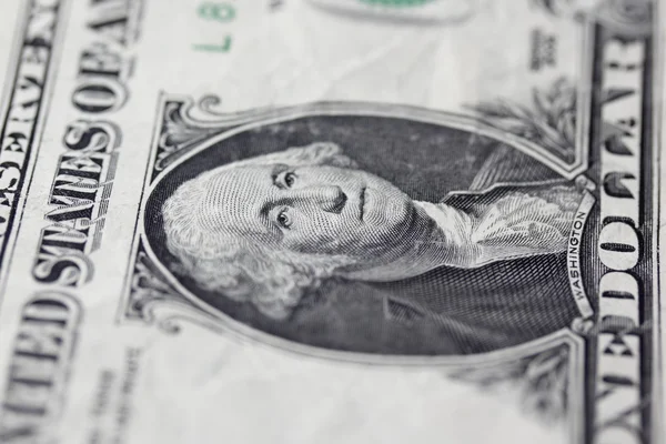 Macro of one dollar bill — Stock Photo, Image