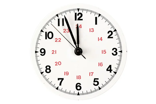 stock image Closeup view of watch face on white