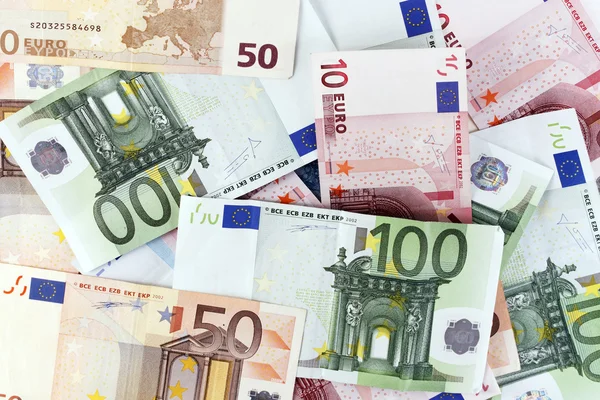 Antecedentes de billetes en euros —  Fotos de Stock