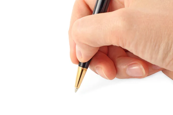 Mão com uma caneta — Fotografia de Stock