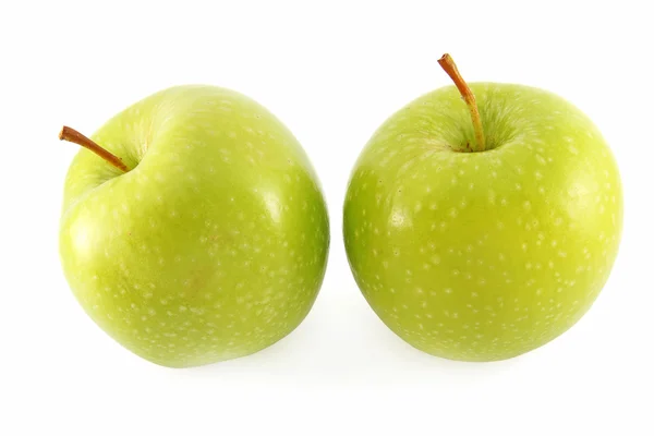 2 つの緑のりんご — ストック写真