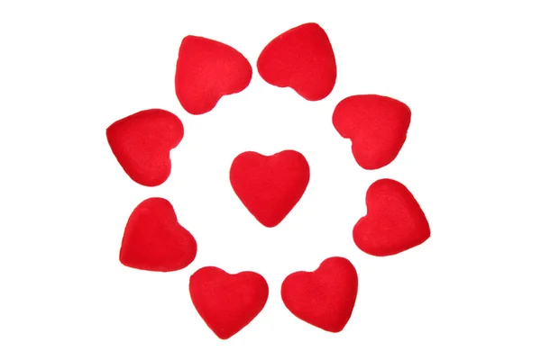 Röd blomma av hjärtan — Stockfoto