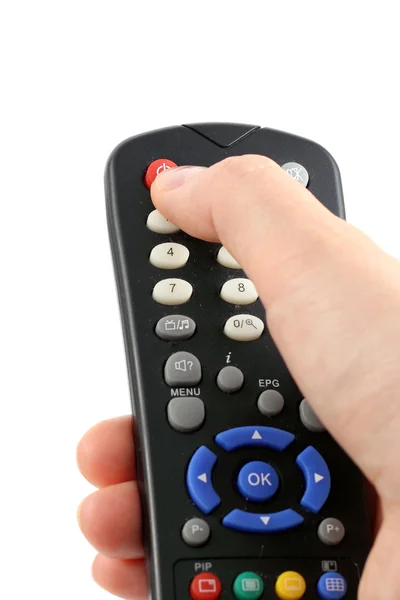 Hand with remote control Stock Picture