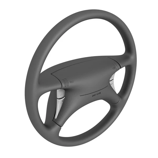 Black steering wheel — Stock Photo, Image