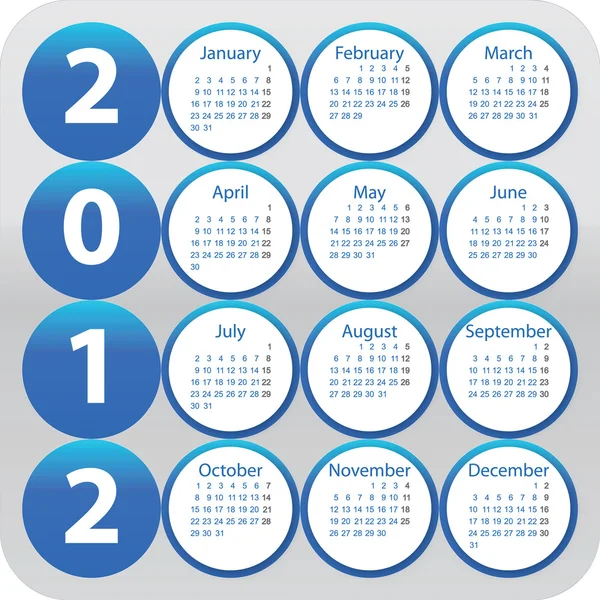 stock vector Calendar for 2012