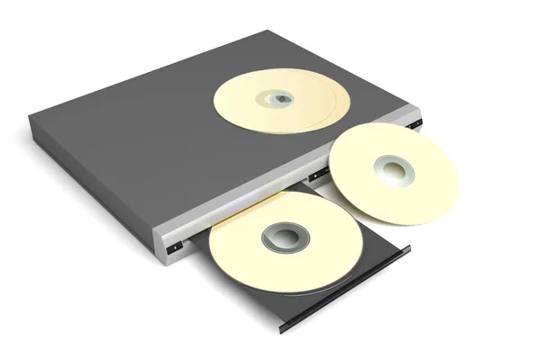 Přehrávač disků s zlaté disky — Stock fotografie