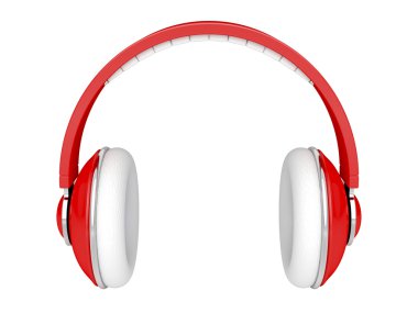 Red headphones clipart