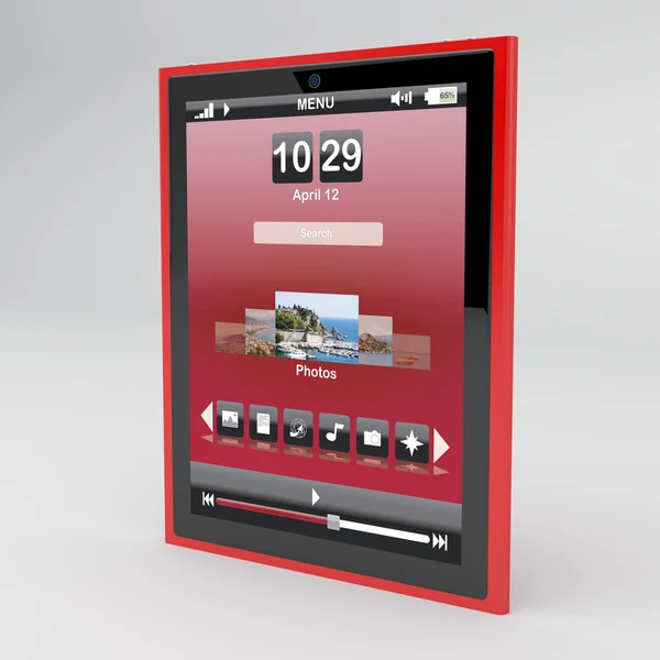 Rød tablet - Stock-foto