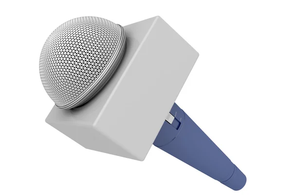 Microfone repórter — Fotografia de Stock