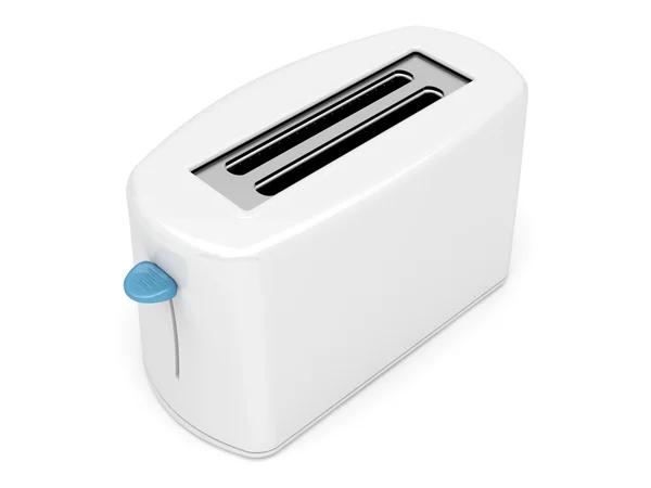 Kunststoff weißer Toaster — Stockfoto