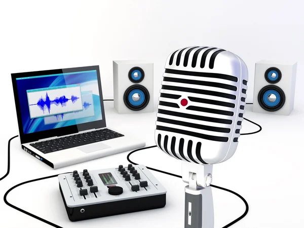 Home Recording Studio Equipment — Stock Photo, Image