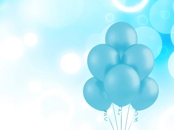 Mavi balon uçan — Stok fotoğraf