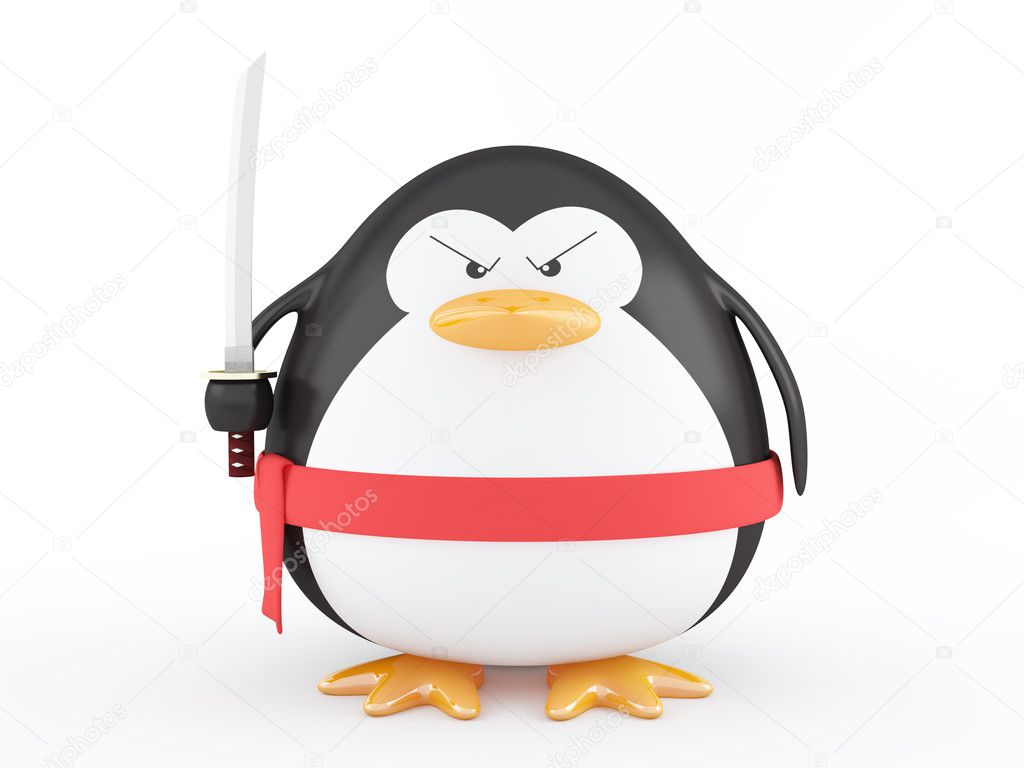 Fat ninja penguin