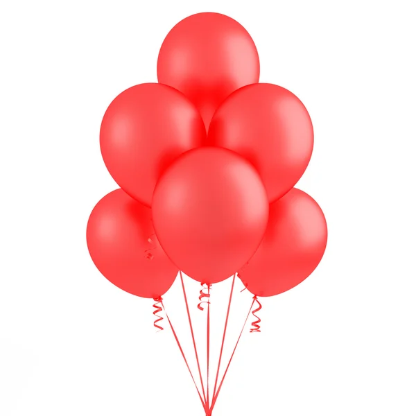 Červená létající balóny — Stock fotografie
