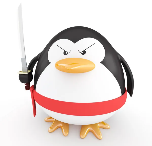 Pingwin Ninja — Zdjęcie stockowe