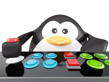 Arcade penguin clipart