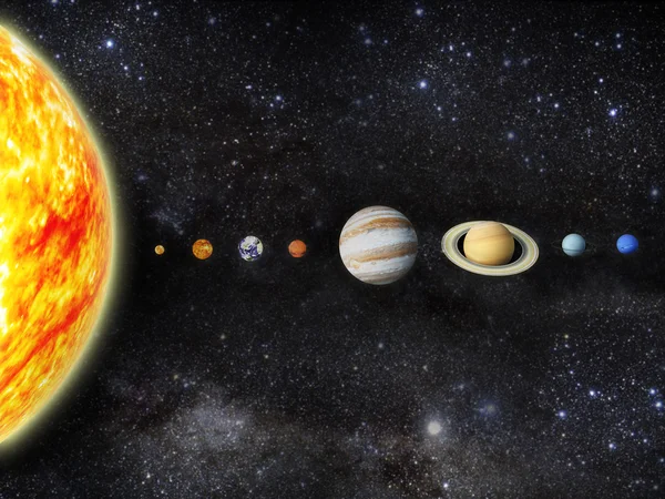 Sistema solar — Fotografia de Stock