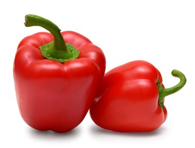 Pair of red bell peppers clipart