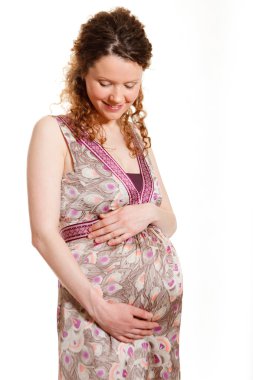 Beautiful pregnant woman clipart