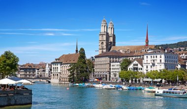 Zurich in summer clipart