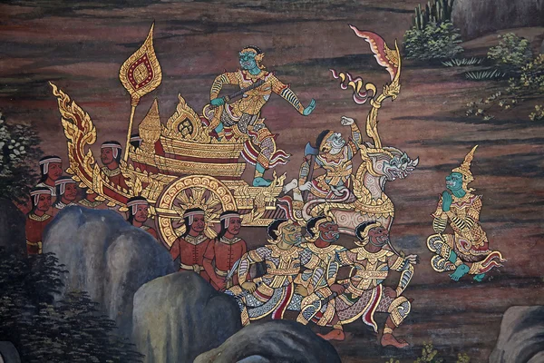 stock image Thai Mural painting