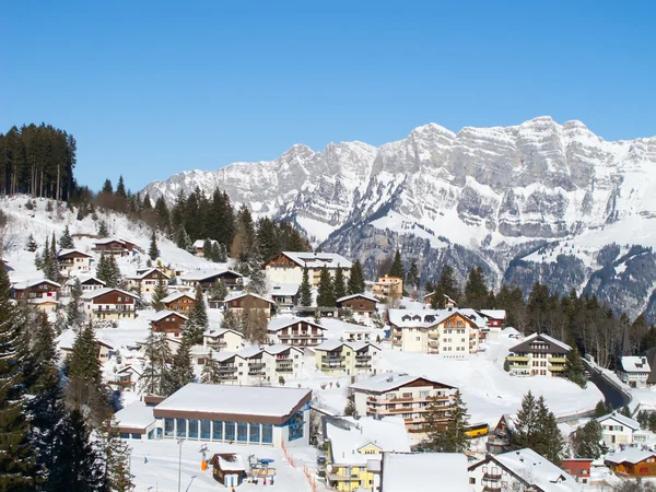 Winter in de Alpen Stockafbeelding