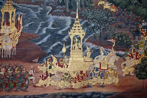 stock image Thai Mural painting