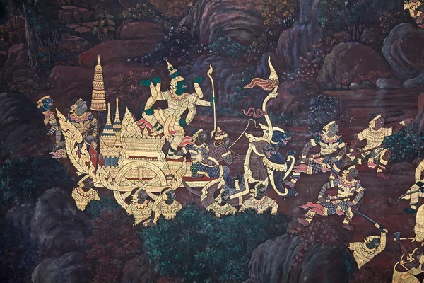 stock image Thai Mural painting