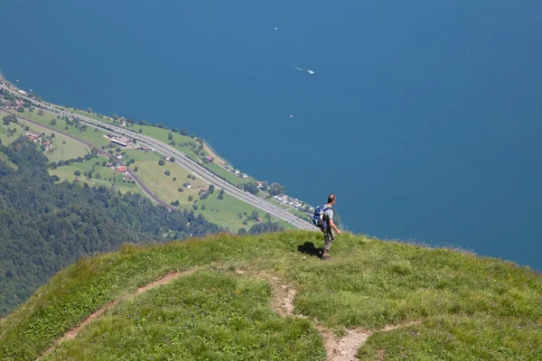 Stock image Hiking in the swiss alps