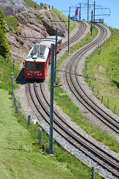 Švýcarské alpské železnice — Stock fotografie