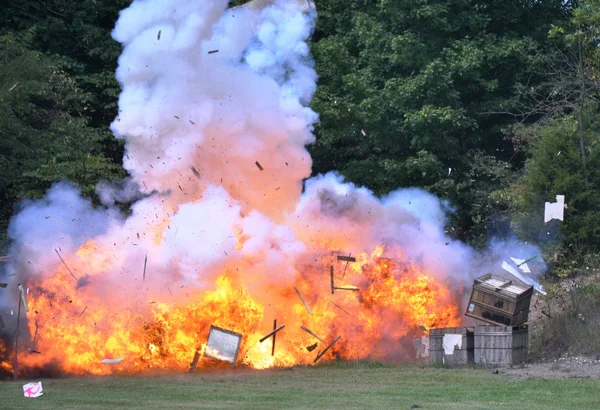 stock image Civil War Re-enactment - explosion