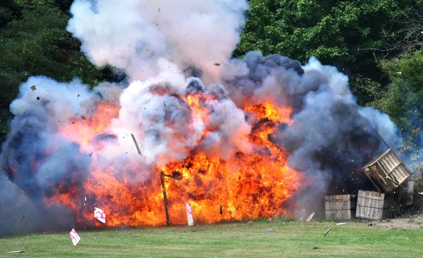 stock image Civil War Re-enactment - explosion