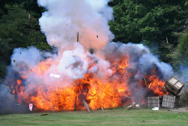 stock image Civil War Re-enactment - explosion