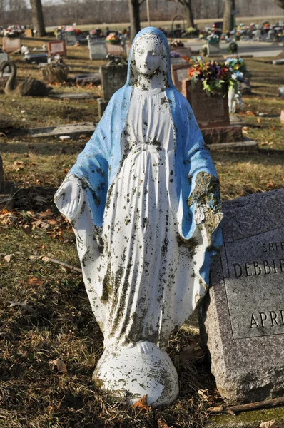 Grave Marker Mother Mary — Stock Photo, Image