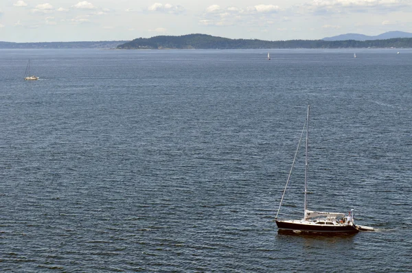 Barche a vela in Puget Sound — Foto Stock