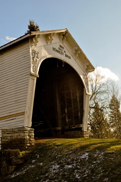 Kennedy Bros kryty most Connersville Indiana — Zdjęcie stockowe