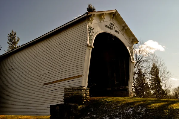 Kennedy Bros Covered Bridge Connectiville Indiana — стоковое фото