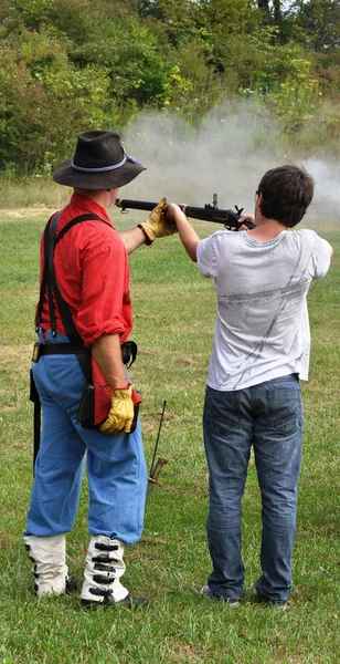 南北戦争再制定-銃の安全性 — ストック写真
