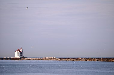 Erie Gölü 'ndeki deniz feneri.